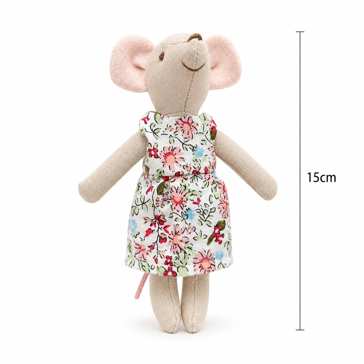 Plush Mouse Toy Organic Cotton Hand-Stitched Details
