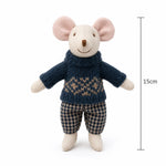 Plush Mouse Toy Organic Cotton Hand-Stitched Details