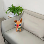 Plush Reindeer Soft Child-Safe Wreath & Hat