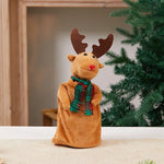 Plush Santa Figure Soft & Durable Fabric Battery-Free Bells