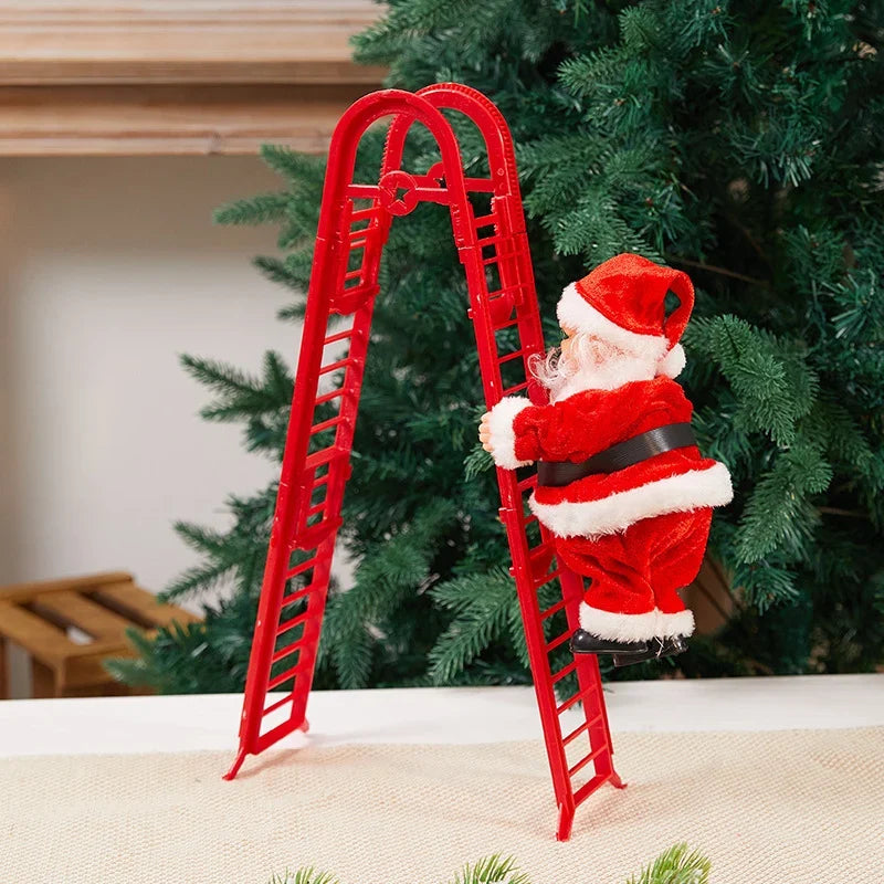 Plush Santa Figure Soft & Durable Fabric Battery-Free Bells