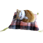 Plush Toy Lifelike Sleeping Cat Cozy Cushion