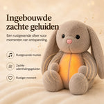 Plush Toy Simulated Breathing Night Light & Soothing Sounds