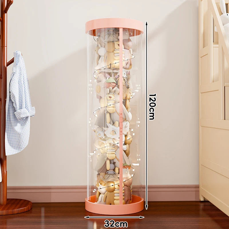 Plush Toy Storage Organizer Transparent Vertical Space-Saving