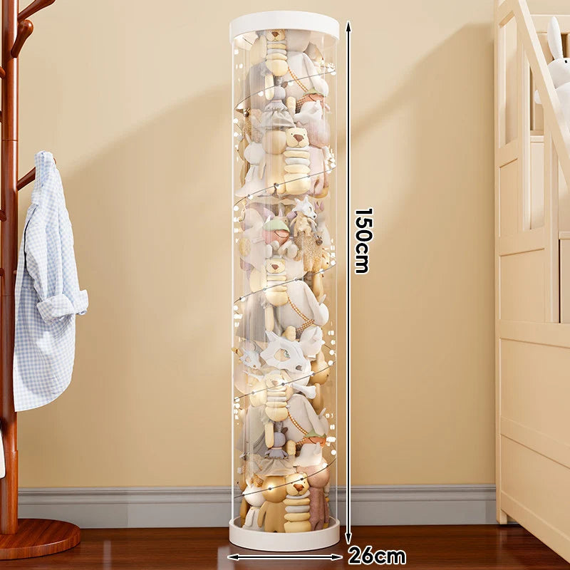 Plush Toy Storage Organizer Transparent Vertical Space-Saving
