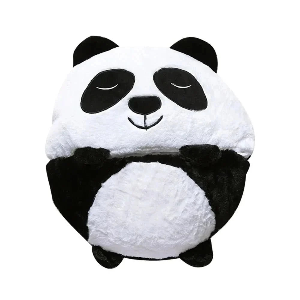 Plush Toy With Integrated Sleeping Bag Machine Washable Foldable Design