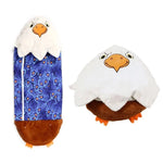 Plush Toy With Integrated Sleeping Bag Machine Washable Foldable Design
