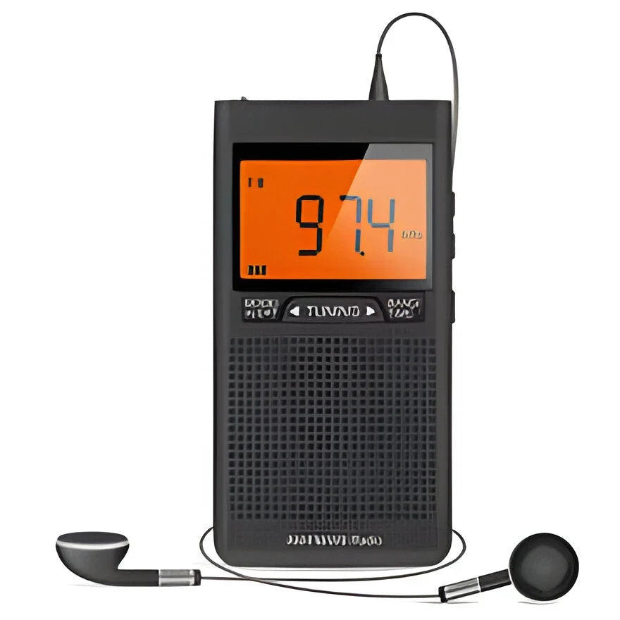 Pocket Radio AM/FM 20 Presets Weather Alerts
