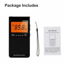 Pocket Radio AM/FM 20 Presets Weather Alerts