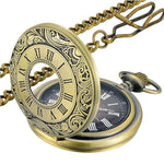 Pocket Watch Roman Numeral Dial Quartz Movement Chain Included