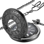 Pocket Watch Roman Numeral Dial Quartz Movement Chain Included