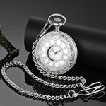 Pocket Watch Roman Numeral Dial Quartz Movement Chain Included