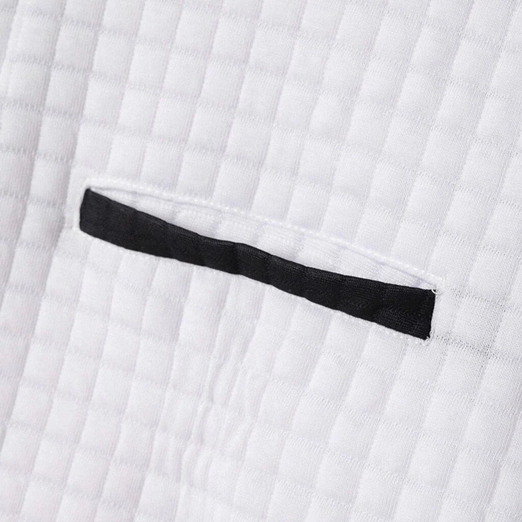 Polo Shirt Waffle Knit Quarter-Zip Long Sleeve