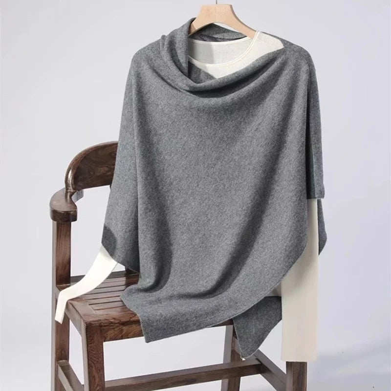 Poncho Merino Wool Lightweight Temperature-Regulating Warmth