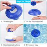 Pool Chlorine Dispenser Floating Adjustable Twist-Lock Lid