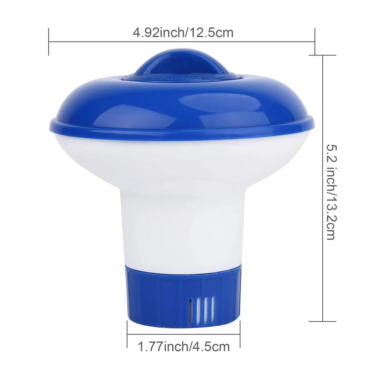 Pool Chlorine Dispenser Floating Adjustable Twist-Lock Lid