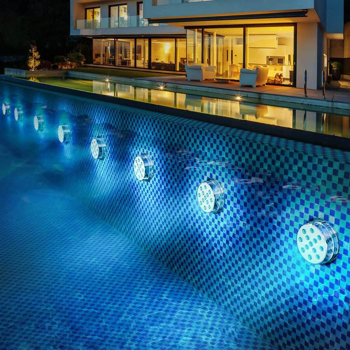 Pool Lights Submersible RGB Dimmable Remote-Controlled