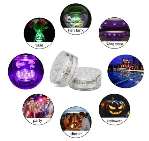 Pool Lights Submersible RGB Dimmable Remote-Controlled
