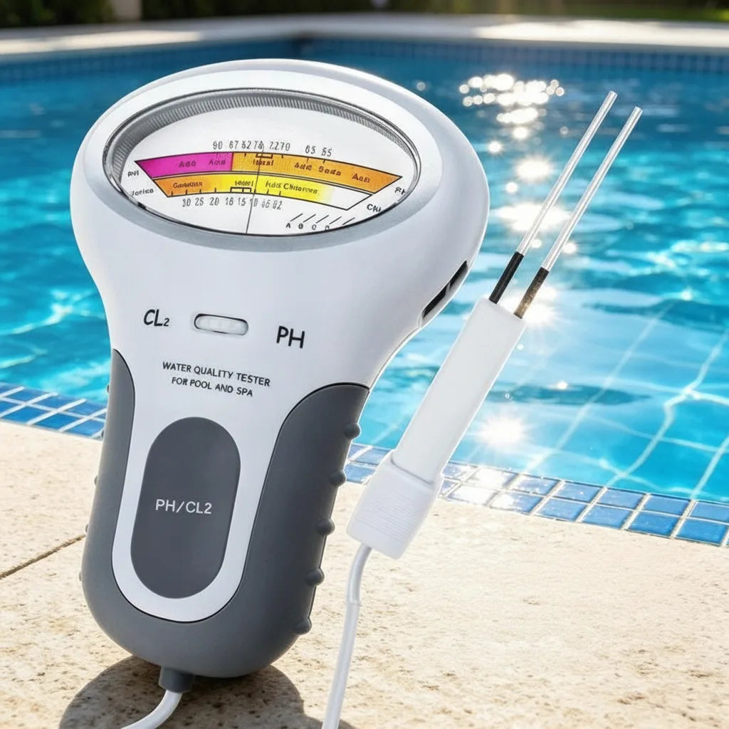 Pool Water Tester pH & Chlorine Analog Dial