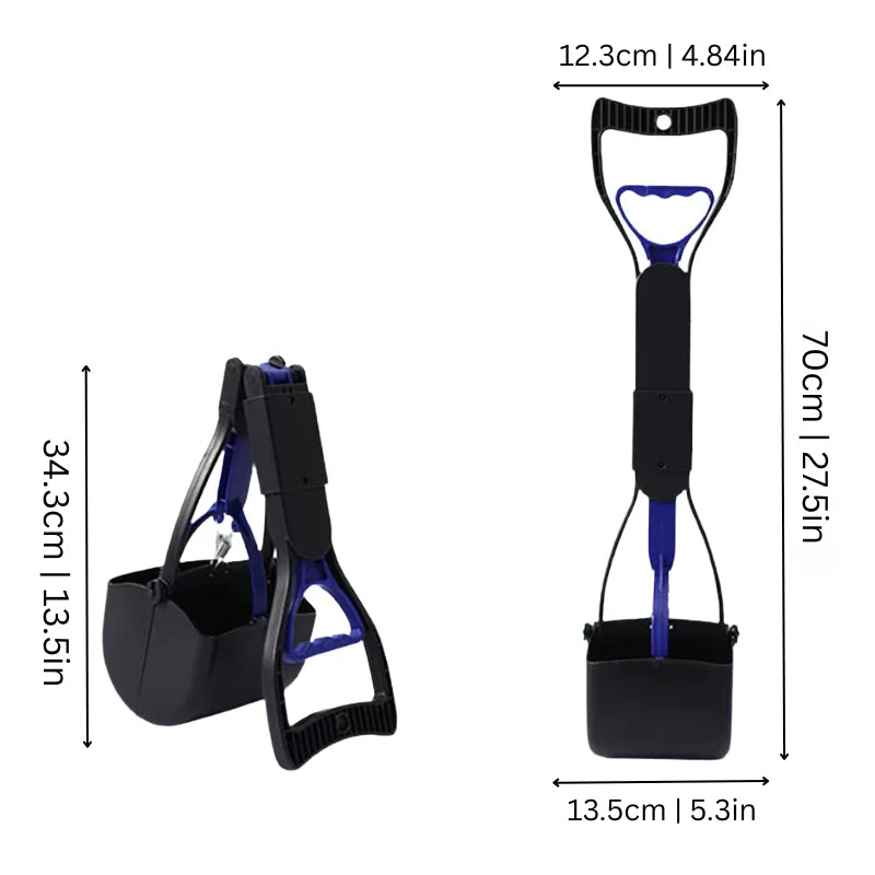 Pooper Scooper Foldable 60cm Handle Leak-Proof Scoop