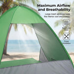 Pop-Up Beach Tent Instant Setup Two-Person UV Blocking