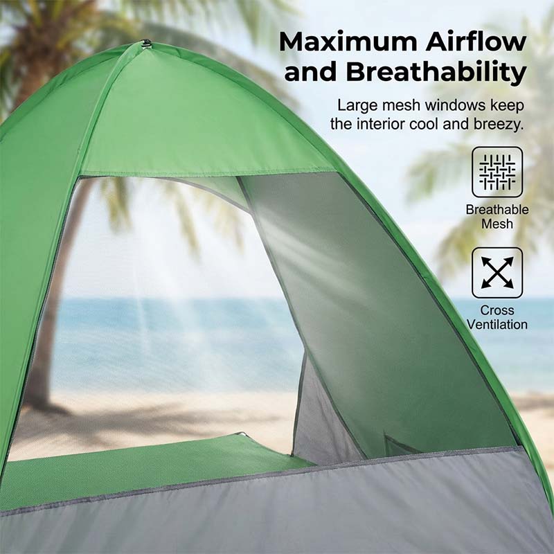 Pop-Up Beach Tent Instant Setup Two-Person UV Blocking