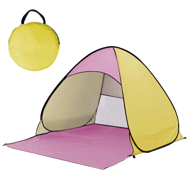 Pop-Up Beach Tent Instant Setup Two-Person UV Blocking
