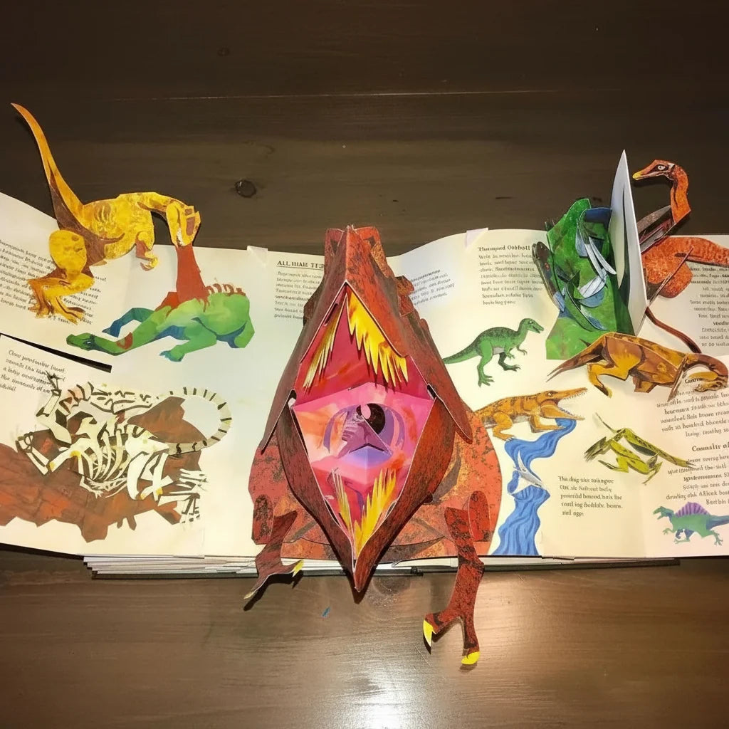 Pop-Up Book 3D Dinosaur Scenes Sturdy Pages