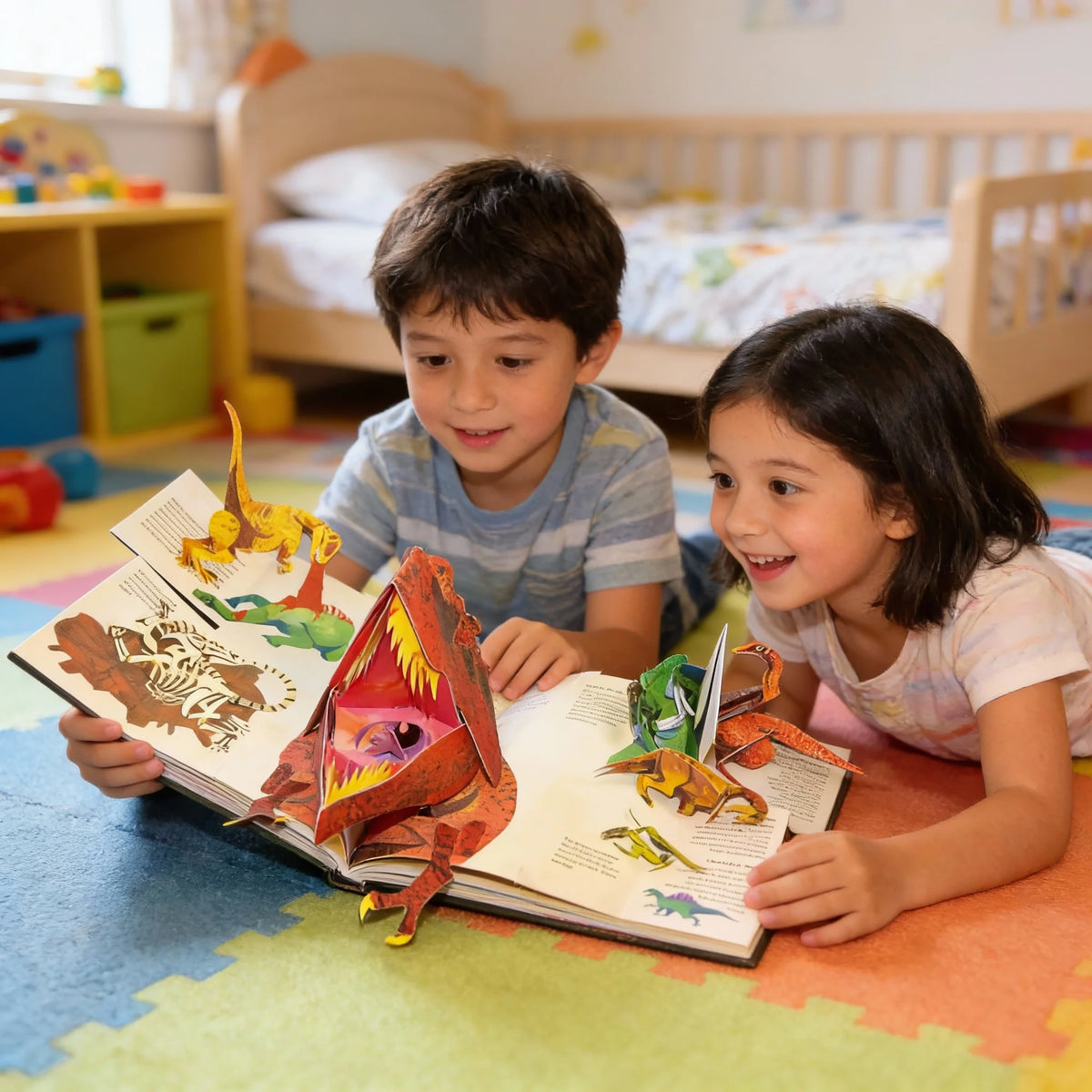 Pop-Up Book 3D Dinosaur Scenes Sturdy Pages
