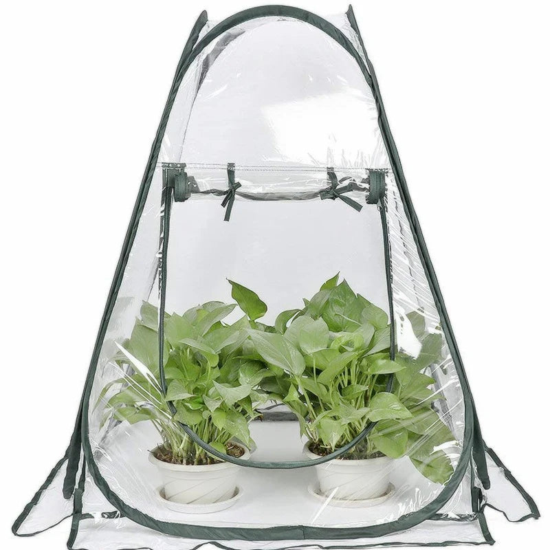 Pop-Up Greenhouse Clear Water-Resistant & Ventilated