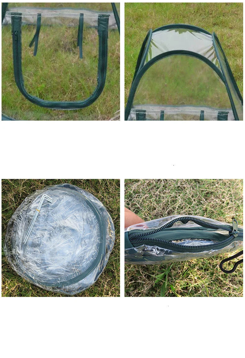 Pop-Up Greenhouse Clear Water-Resistant & Ventilated