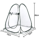 Pop-Up Greenhouse Clear Water-Resistant & Ventilated