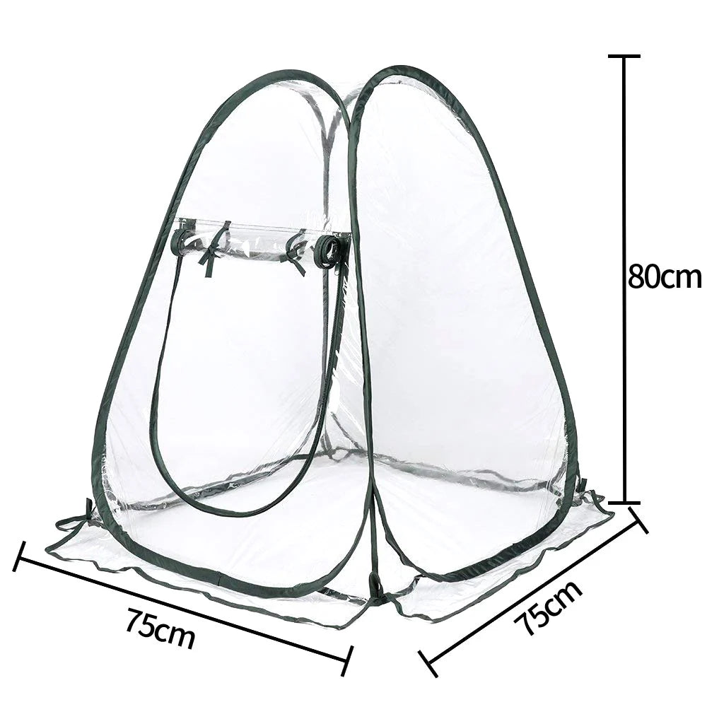 Pop-Up Greenhouse Clear Water-Resistant & Ventilated