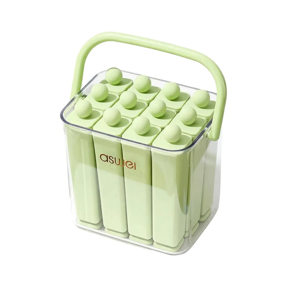 Popsicle Mold Reusable Silicone with Covered Storage Box