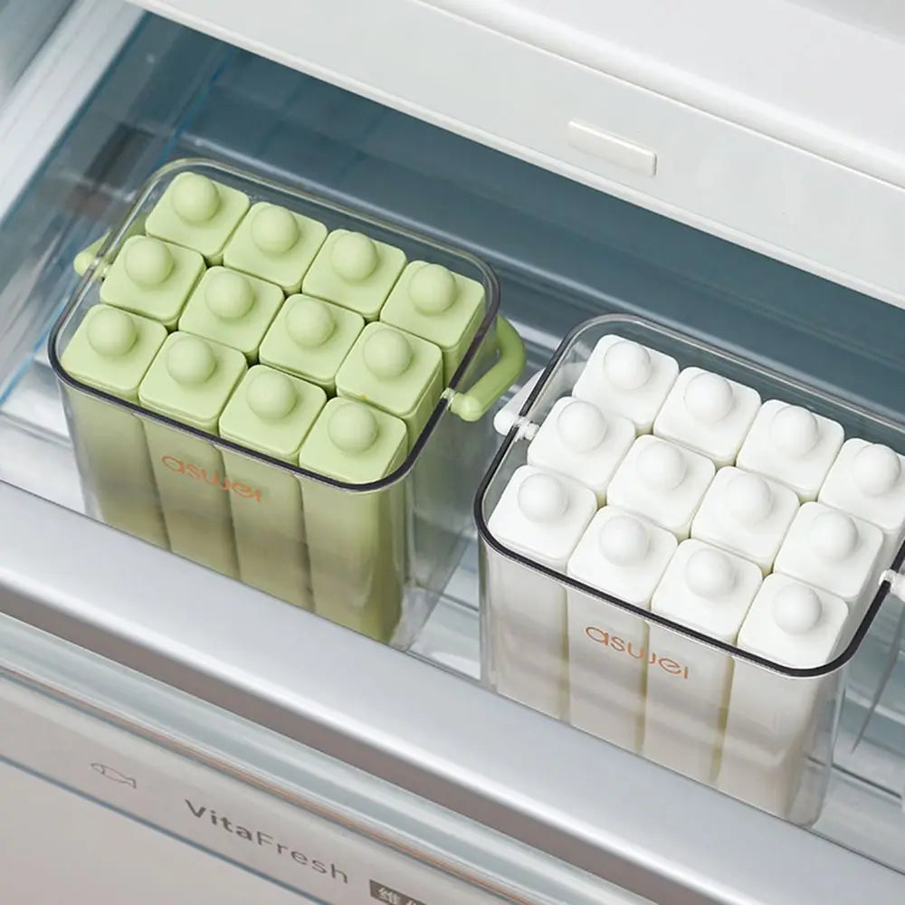 Popsicle Mold Reusable Silicone with Covered Storage Box