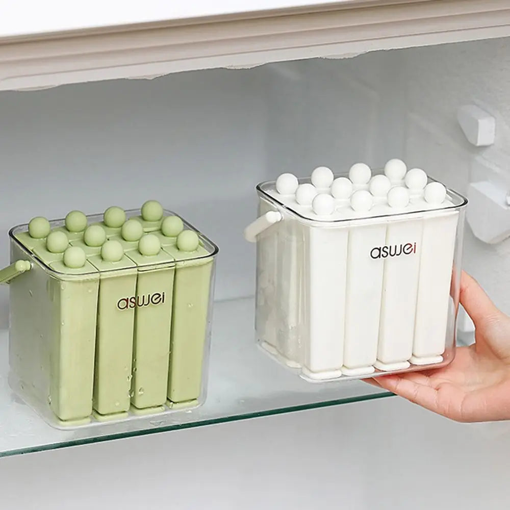 Popsicle Mold Reusable Silicone with Covered Storage Box