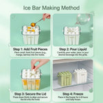 Popsicle Mold Reusable Silicone with Covered Storage Box