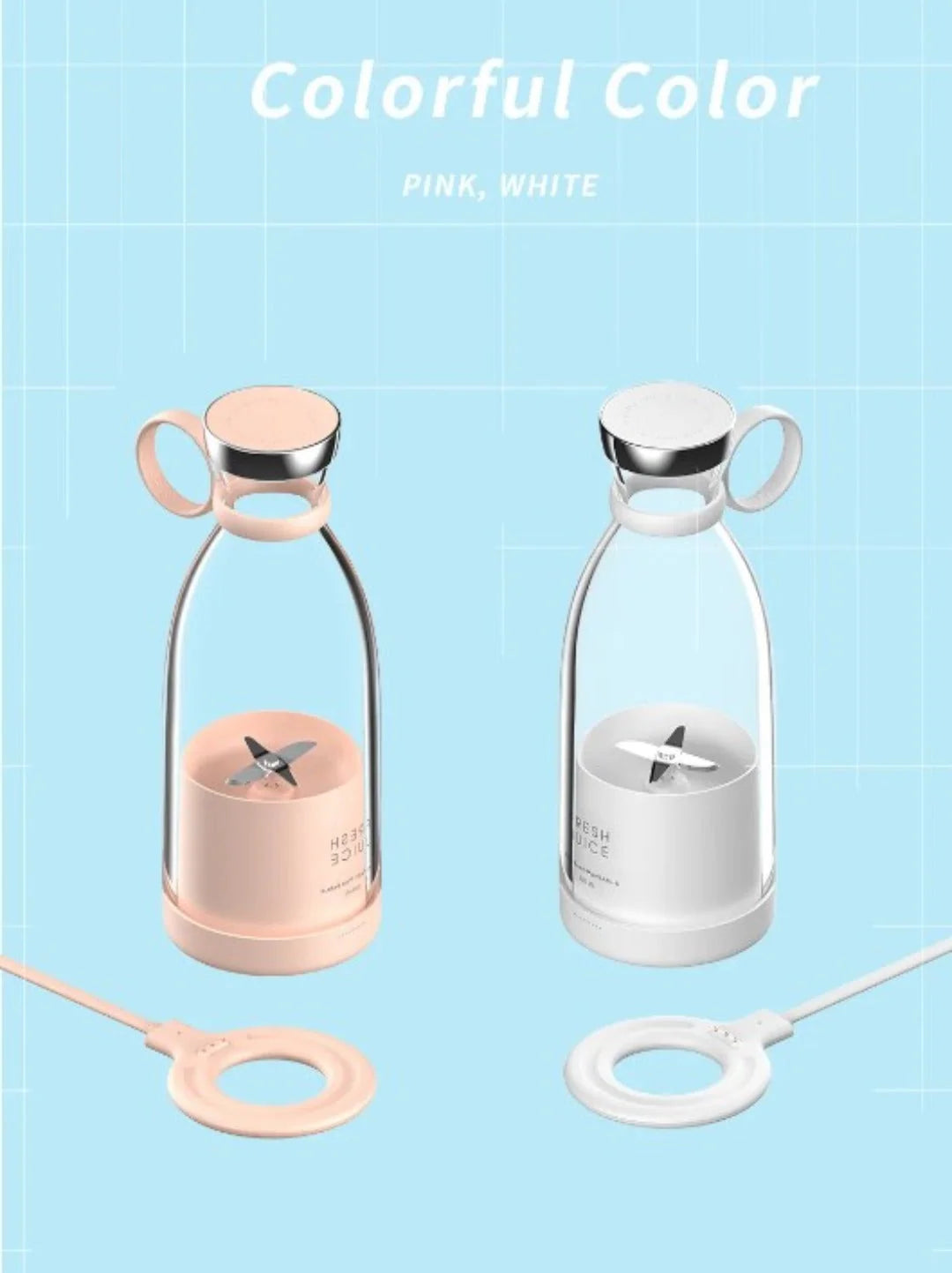 Portable Blender USB Rechargeable Multi-Blade 11.8 Fl Oz