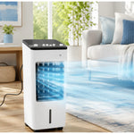 Portable Evaporative Air Cooler Fan & Humidifier With Caster Wheels