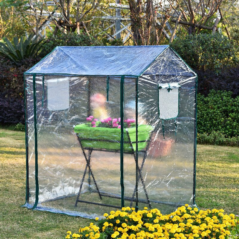 Portable Greenhouse Roll-Up Doors Weather-Resistant\Extension