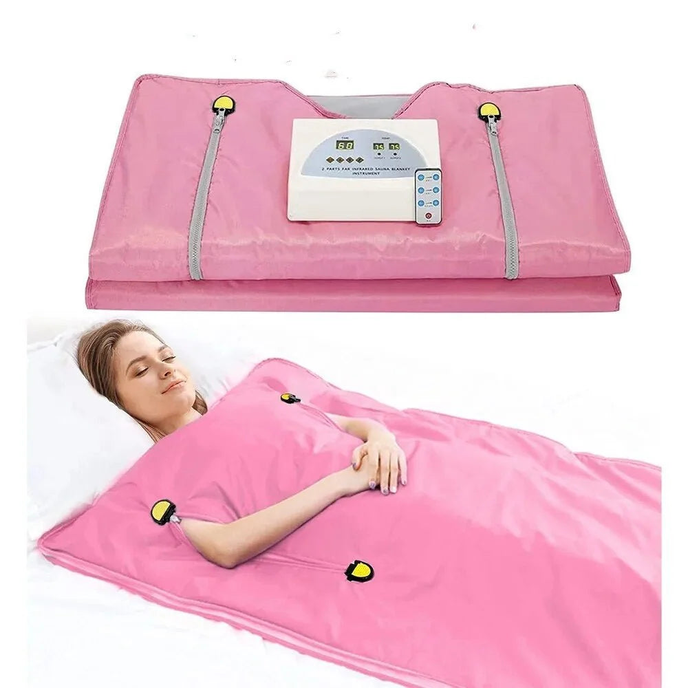Portable Infrared Sauna Blanket Medical-Grade Adjustable Temperature & Reflective Stripes
