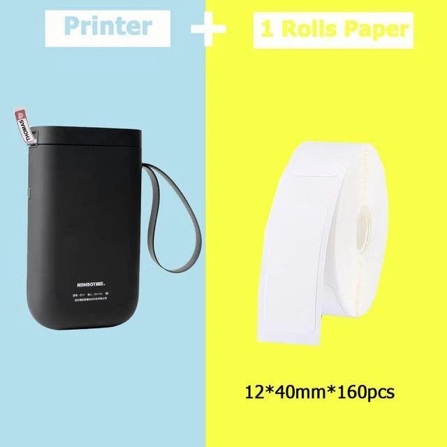 Portable Label Printer Bluetooth Thermal Ink-Free Rechargeable