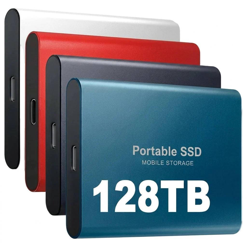 Portable SSD Drive 128TB High-Speed Shock-Resistant Aluminum Alloy