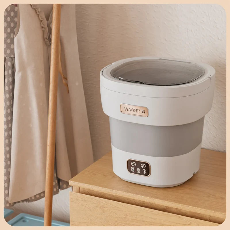 Portable Washing Machine Foldable Spin-Dry Function 11 lb Capacity