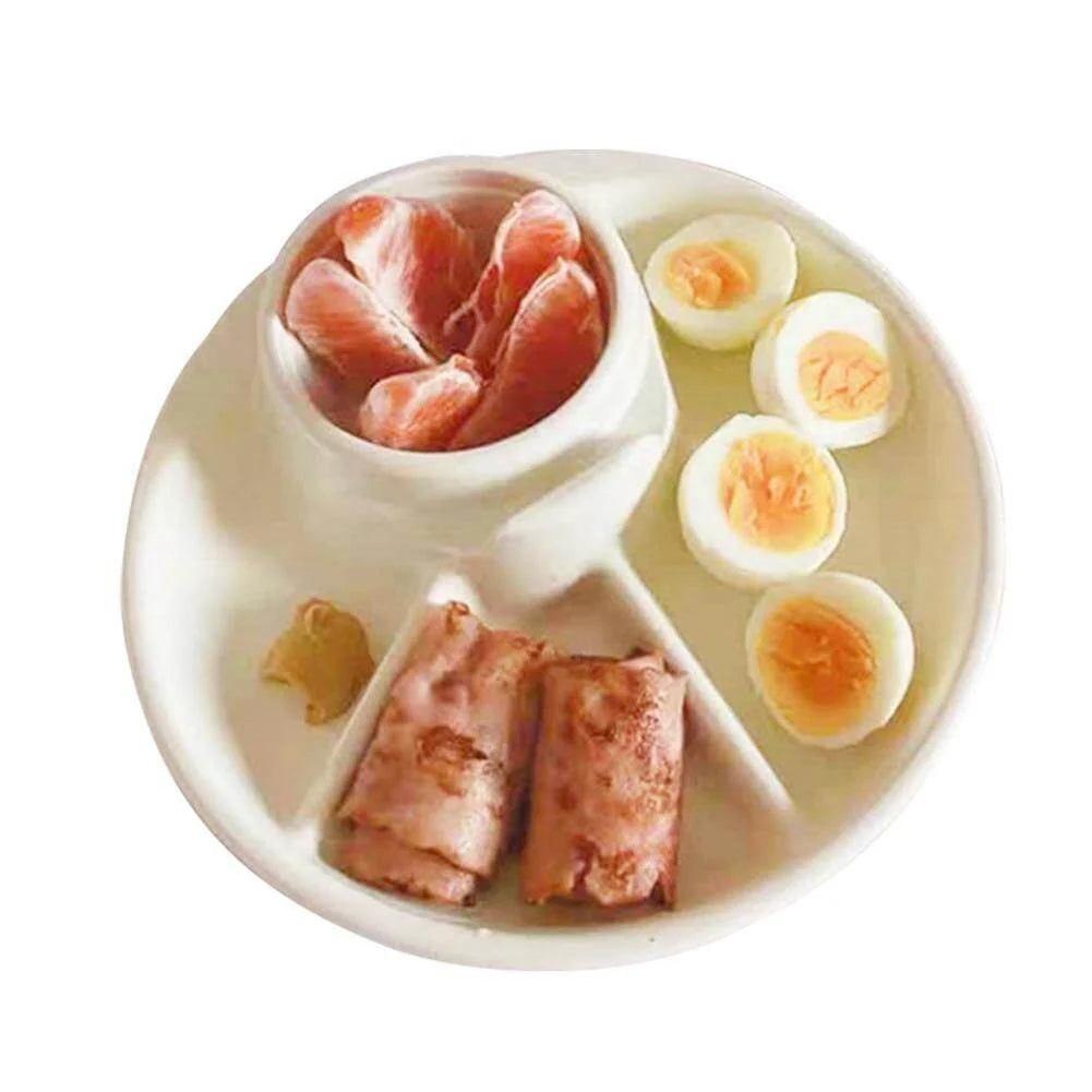 Portion Control Plate Divided Microwave & Dishwasher Safe