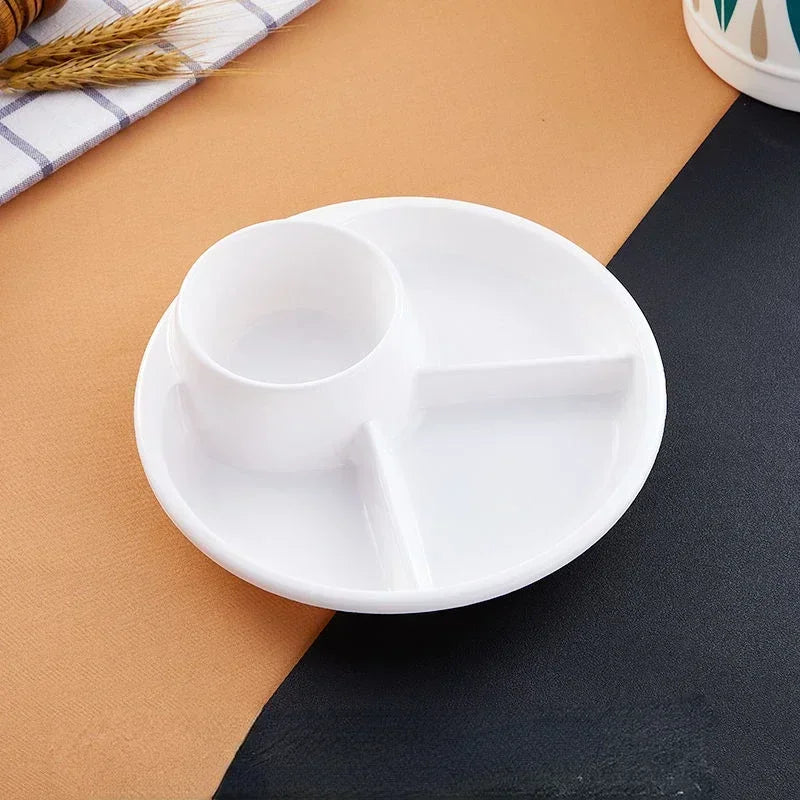 Portion Control Plate Divided Sections Heat-Resistant Polypropylene