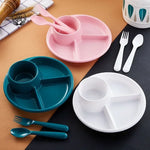 Portion Control Plate Divided Sections Heat-Resistant Polypropylene