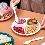 Portion Control Plate Divided Sections Heat-Resistant Polypropylene