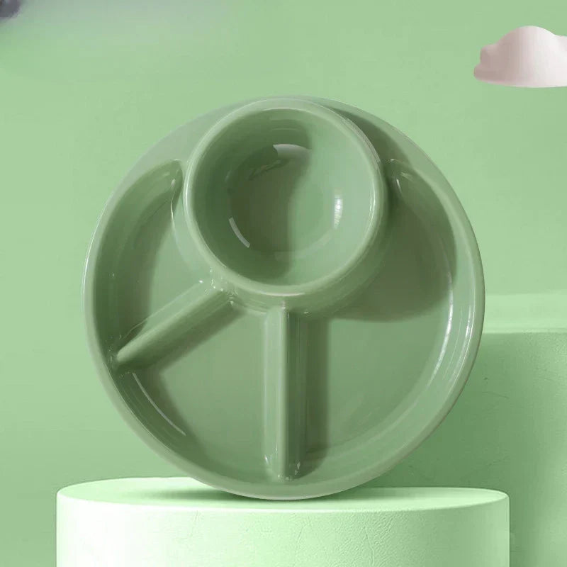 Portion Control Plate Divided Sections Heat-Resistant Polypropylene