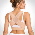 Posture Brace X-Shaped Cross-Back Adjustable Hook-and-Eye Closure